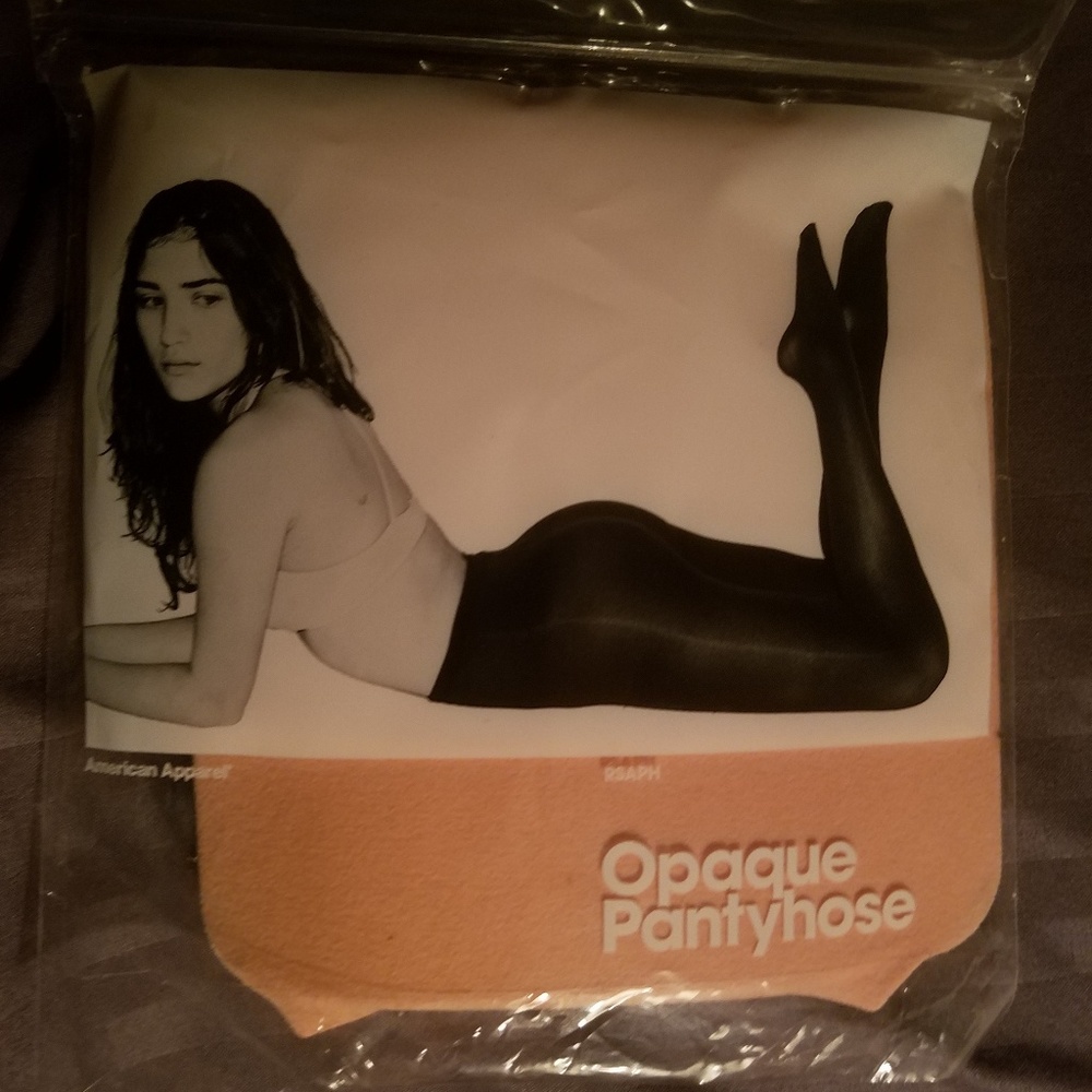 NWT AMERICAN APPAREL Opaque Pantyhose XS/S